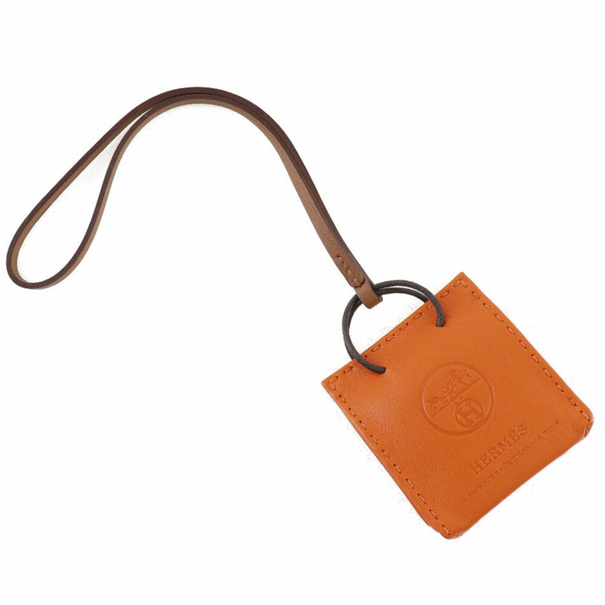 Hermes Sac Orange Charm Bag Agneau Milo Y Unisex